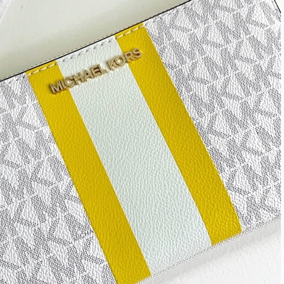 Michael Kors Logo Stripe Tote & Wristlet Bag Set - Picture 5 of 16